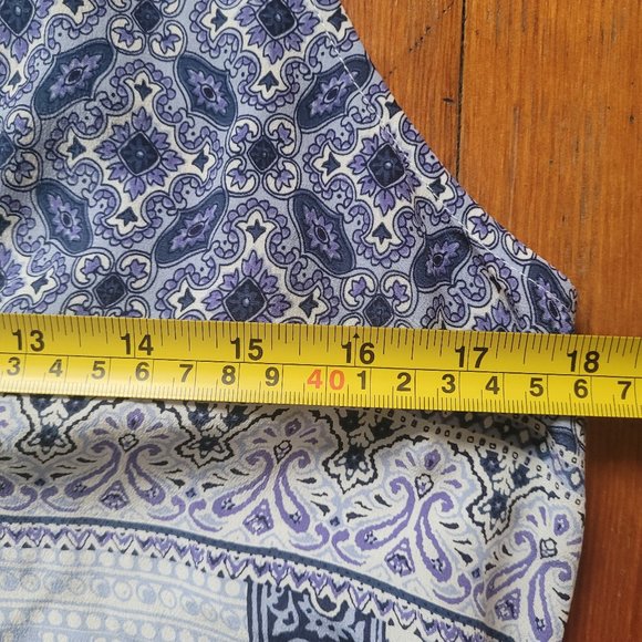 Joie Silk Sleeveless Blouse, Blue White, sz Small - Picture 7 of 10